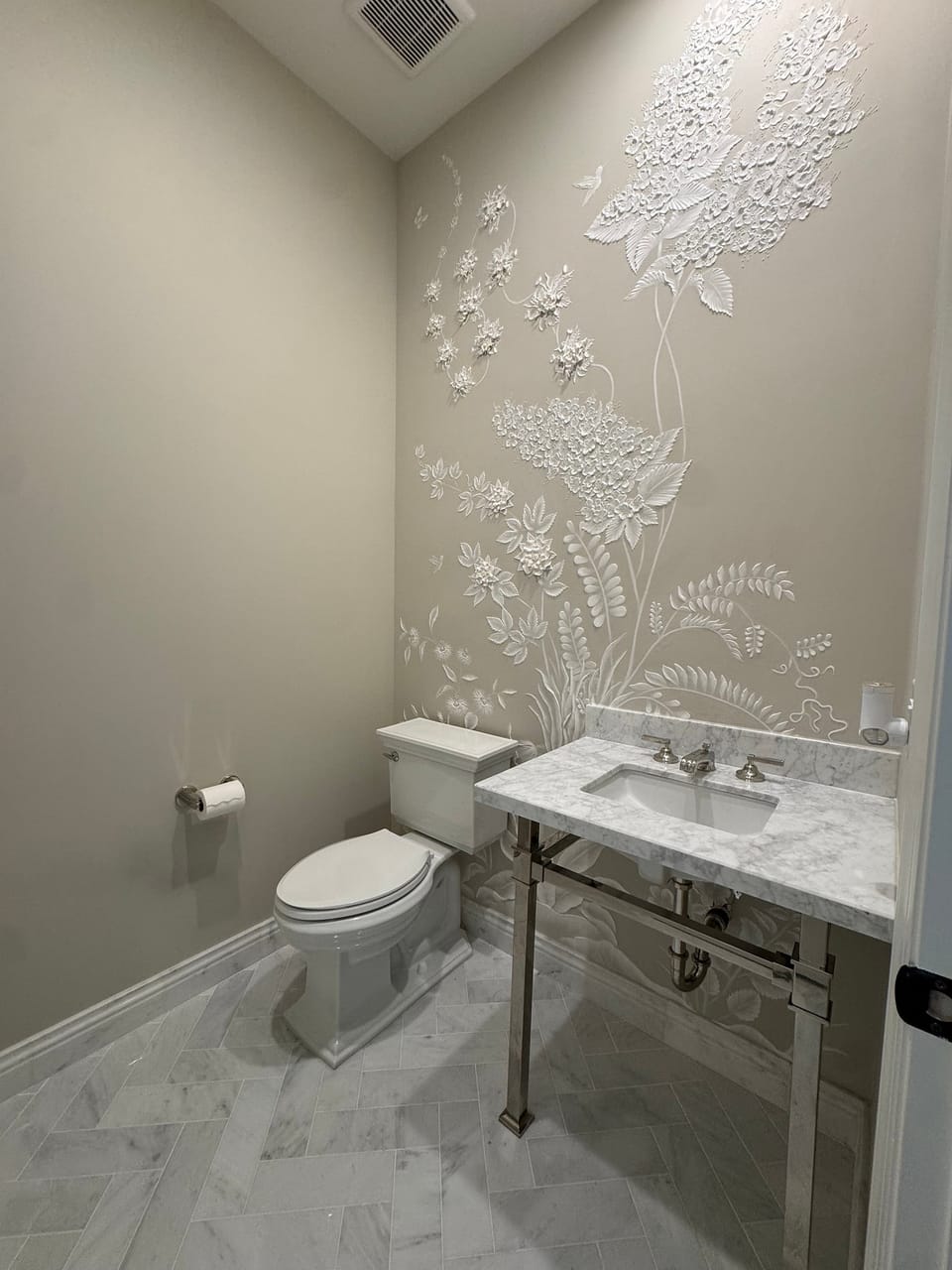 MJ Atelier plaster in a powder room