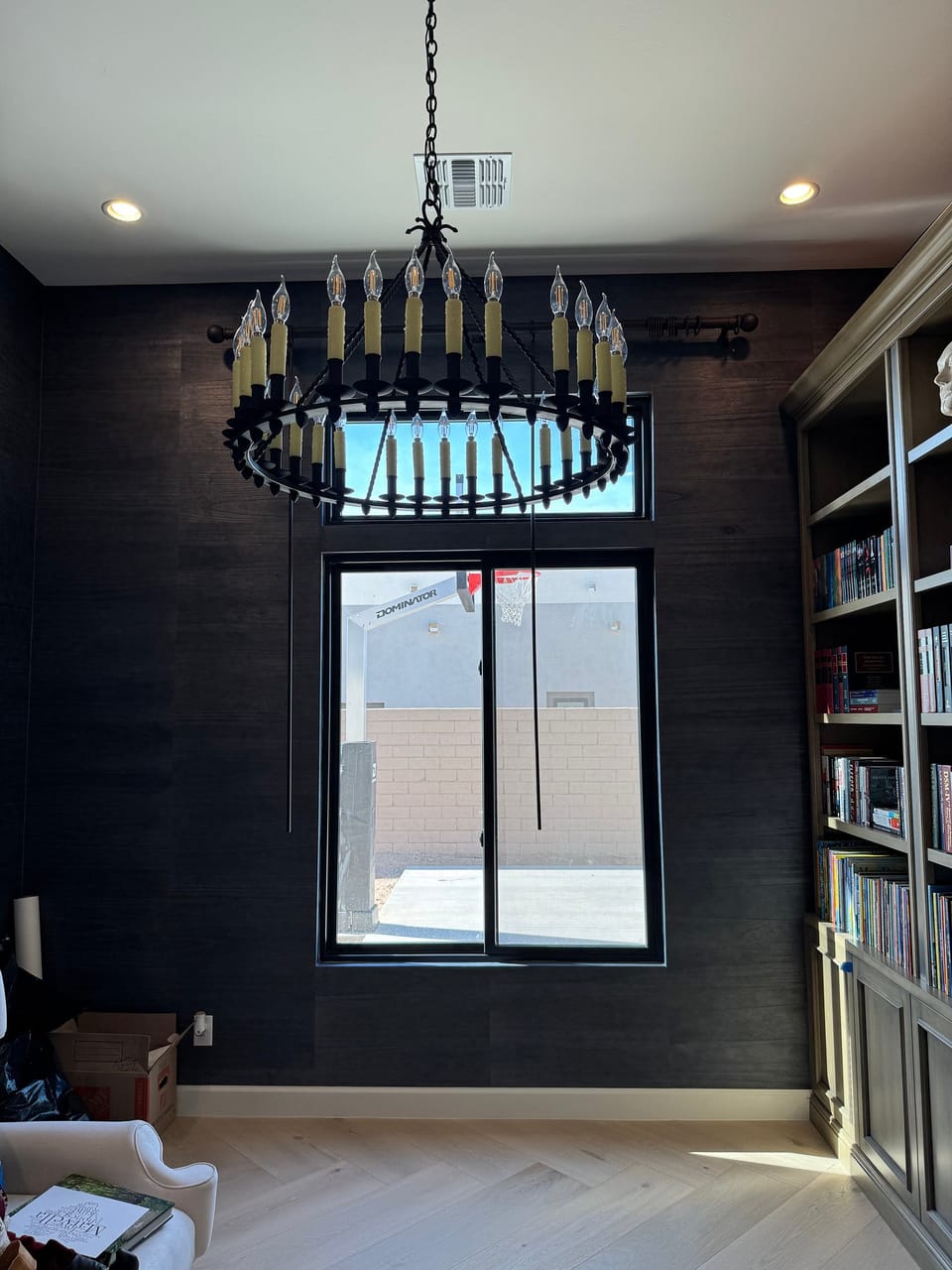 Phillip Jeffries wood veneer in an office