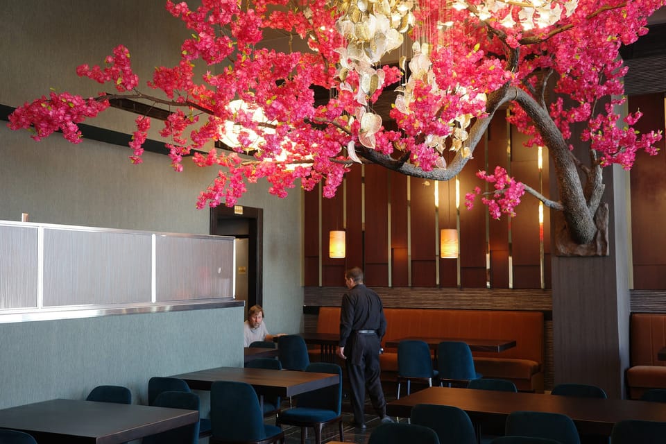 Restaurant booths and vinyl walls