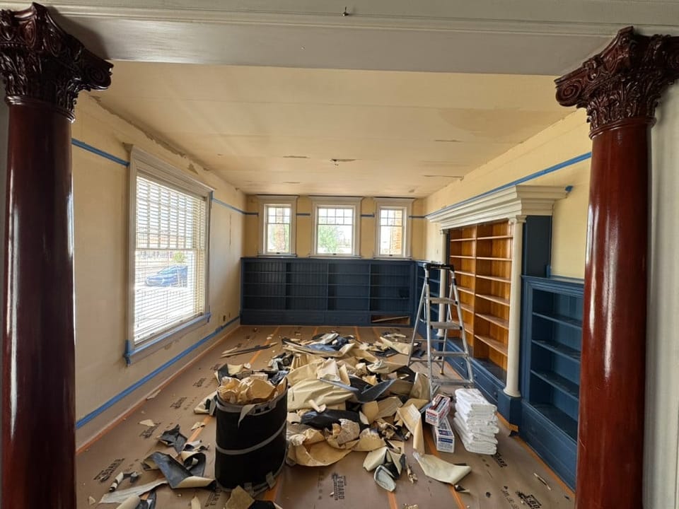 Stripping the old walls