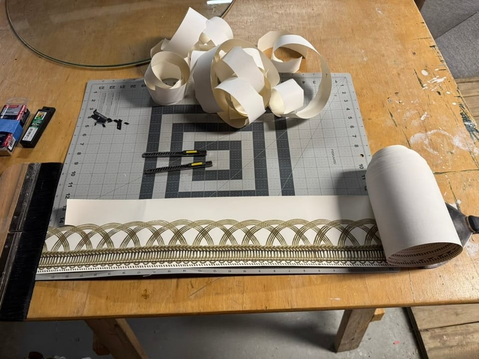Trimming the border by hand