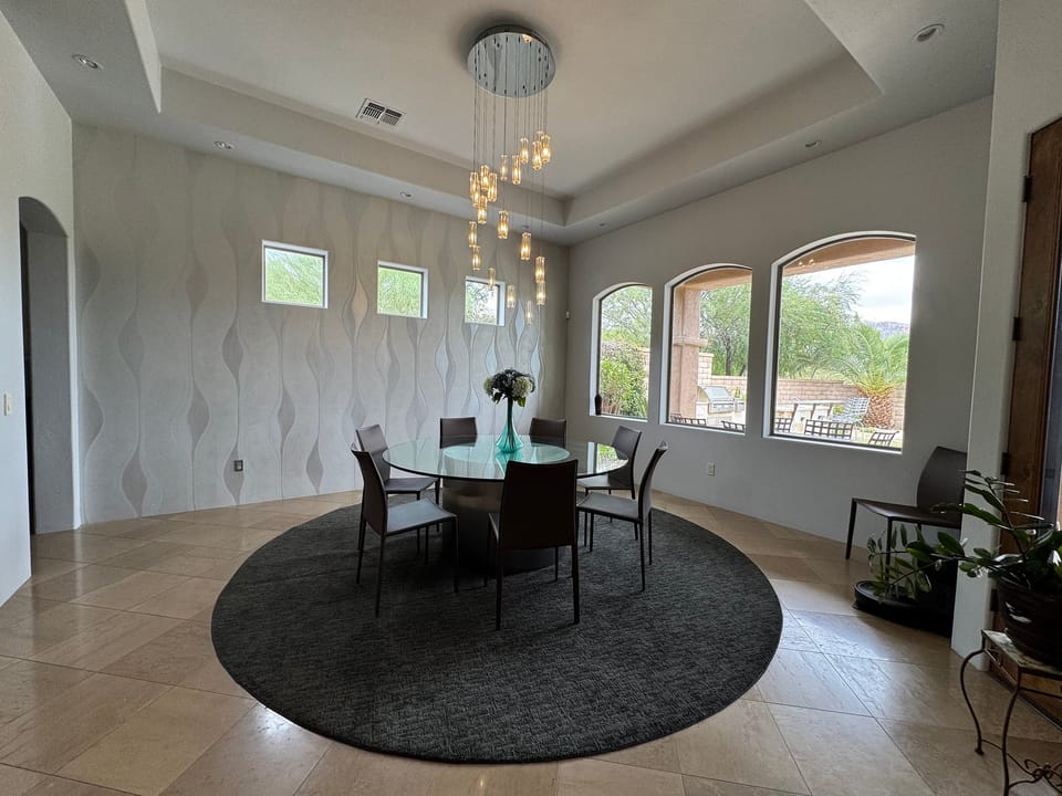 Vahallan accent wall in a dining room