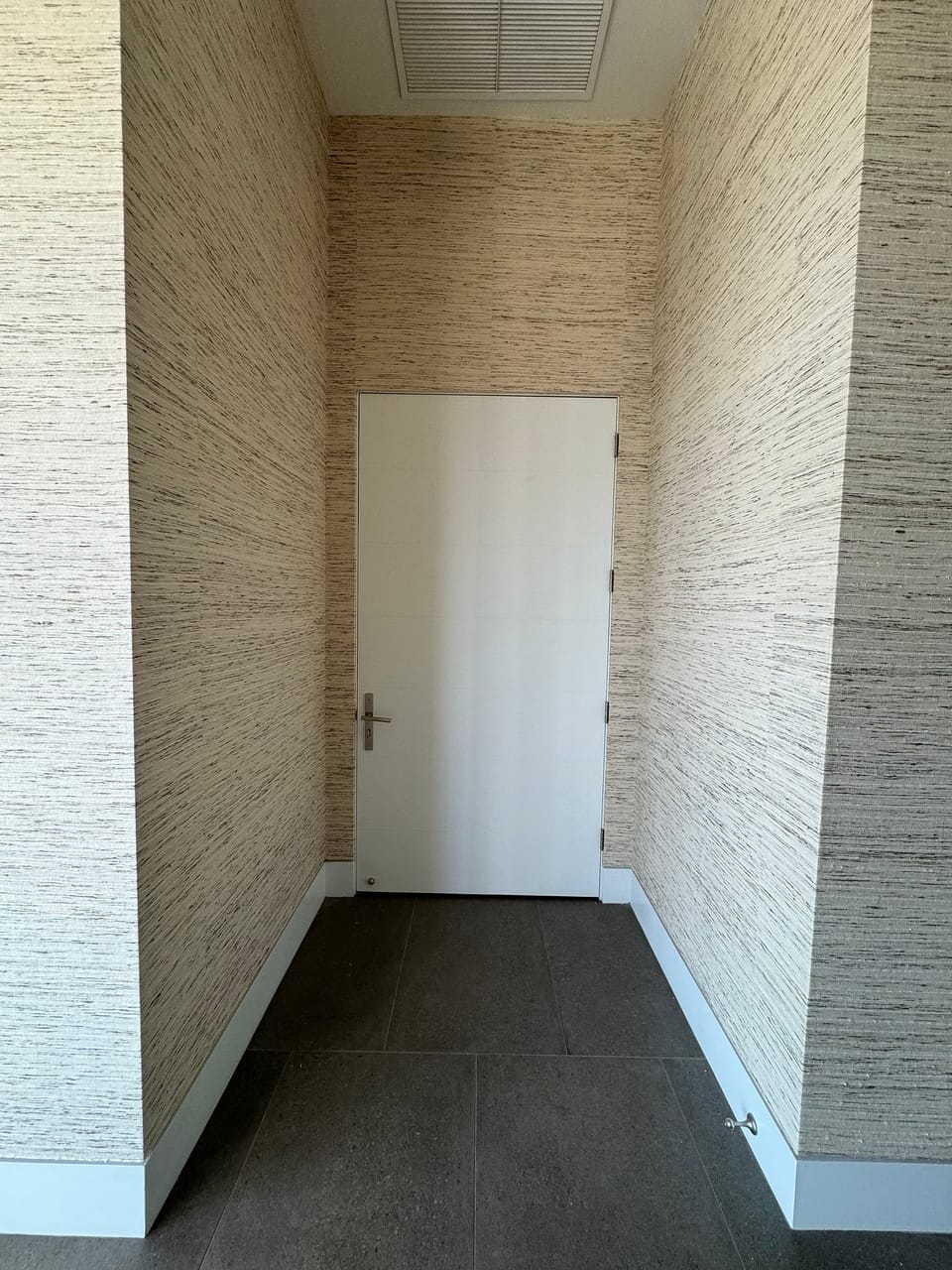 Wool fabric beside a door