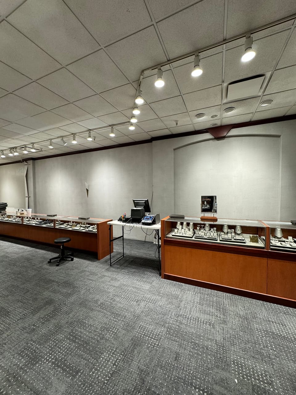 Zales showroom from the back
