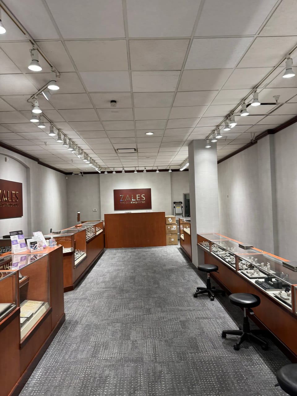 Zales showroom walls